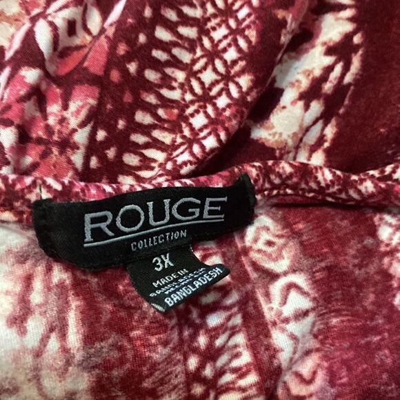 Rouge Collections burgundy/white, size 3X - Picture 5 of 5